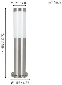 EGLO 81751 - Vonkajšia lampa HELSINKI 1xE27/15W/230V IP65