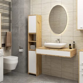 Kúpeľňová skrinka FIN 30 2D 1SZ dub artisan / biela