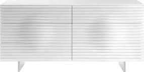 Komoda Hudson 160 cm biela/chróm