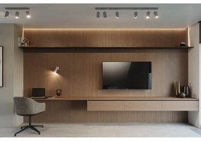 Sivé stropné svietidlo Sollux Etna, dĺžka 45 cm