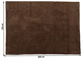 Obojstranná deka, svetlohnedá, 150x200, DEFANA TYP 1