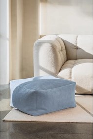 Svetlomodrý menčestrový taburet Keno – noo.ma