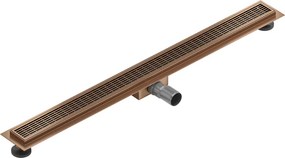 Mexen Flat, lineárny podlahový žľab 90 cm, M33, medená matná, 1C33090-15