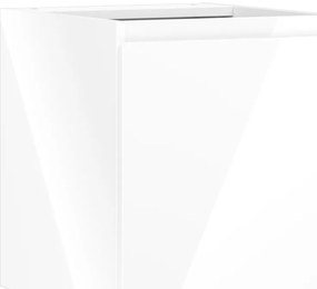Mexen Orio, kúpeľňová skrinka 40 cm, 1 dvierka, biela lesklá, 91A11-04047-1-BF00