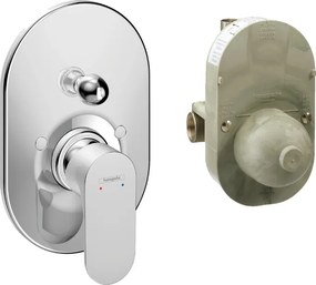 Hansgrohe Rebris S, vaňová batéria pod omietku, súprava s telesom, chrómová, 72448000