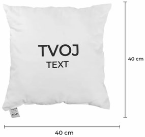 Vankúš s vlastným textom 40x40 cm EMI
