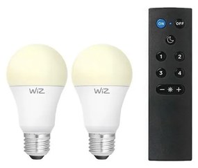 SADA 2x LED Stmievateľná žiarovka A60 E27/9W/230V 2700K Wi-Fi + DO - WiZ