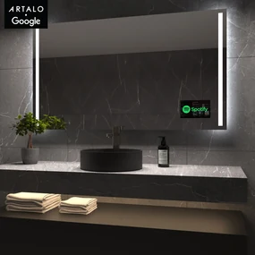 SMART Zrkadlo do kúpeľne s LED osvetlením M4 + SmartScreen with Google Chromecast