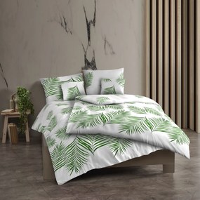 Kvalitex Bavlnené obliečky Tropical biela, 200 x200 cm, 2x 70 x 90 cm, 200 x 200 cm, 2 ks 70 x 90 cm