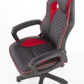 Halmar Herná stolička BAFFIN, čierna/červená