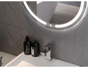 Mexen Rose, LED kúpeľňové zrkadlo s podsvietením 90x90 cm, 6000K, ochrana proti zahmlievaniu, 9810-090-090-611-00