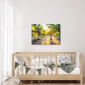 Obraz - Žena v palmách (70x50 cm)