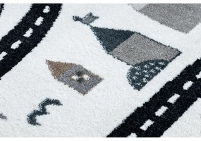 Detský kusový koberec Cesta z mesta krémovo biely 140x190cm