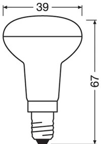 LED žiarovka E14 R39 1,5W = 25W 110lm 2700K Warm OSRAM Parathom