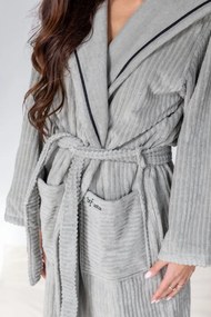 Soft Cotton Unisex župan STRIPE s kapucňou