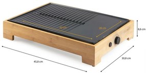 DOMO DO9271G stolný elektrický gril Plancha BambooStyle, L