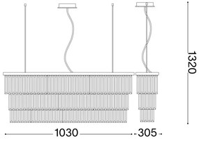 Ideal Lux - Krištáľový luster na lanku MARTINEZ 8xE14/40W/230V chróm