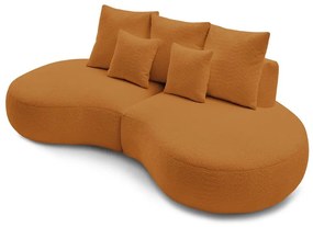 Pohovka z textílie bouclé v horčicovej farbe 260 cm Saint-Germain – Bobochic Paris