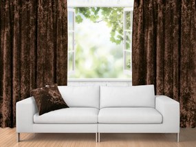 Biante Dekoračný zamatový záves Diana DI-004 Tmavo hnedý 145x220 cm