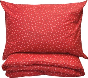 Obliečky bavlnené Marta červená 140x200cm+90x70cm TiaHome