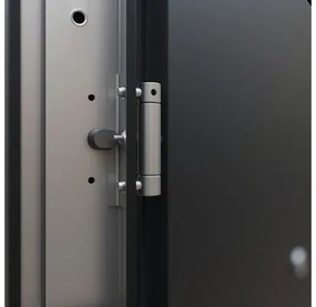 Vchodové dvere vedľajšie Steel Standart 01 1000 x 2100 mm ľavé biele