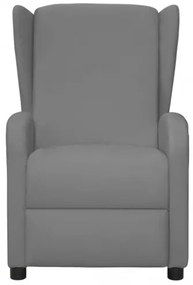 vidaXL Sklápacie kreslo wingback sivé umelá koža-