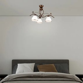 Prisadený luster RETRO 3xE27/60W/230V bronz patina