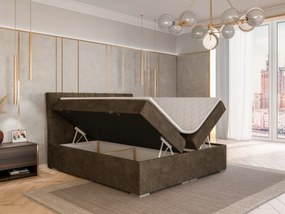 Kontinentálna posteľ 160 cm Driny (karamelová) (s matracom a úl. priestorom). Vlastná spoľahlivá doprava až k Vám domov. 1043359