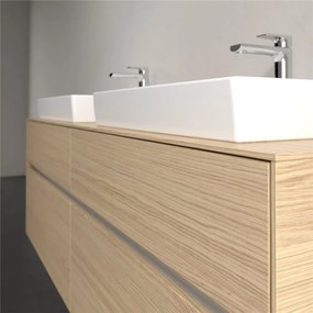 VILLEROY &amp; BOCH Collaro závesná skrinka pod dve umývadlá na dosku, 4 zásuvky, 1600 x 500 x 548 mm, Nordic Oak, C02400VJ