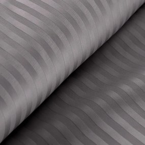 Dekorstudio Saténové posteľné obliečky VERA s jemnými prúžkami v oceľovosivej farbe Rozmer posteľných obliečok: Šírka x Dĺžka: 160x200cm + 2 ks 70x80 cm