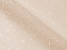 Biante Teflónový behúň na stôl TF-025 Popínavé lístky - béžový 45x180 cm