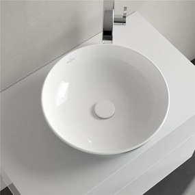 VILLEROY &amp; BOCH Artis okrúhle umývadlo na dosku bez otvoru, bez prepadu, priemer 430 mm, French Linen, 417943BCT7