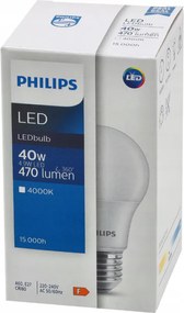 SADA 10 KS LED žiaroviek PHILIPS E27 4,9W 470 lm Neutrálna farba 4000K