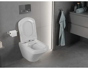 Mexen Vito, závesné WC Rimless 54,5 x 37 cm s pomaly padajúcim sedátkom z duroplastu, biela, 30174000