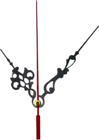 Čierne ručičky na hodiny z hliníka s ornamentom – elegantné | SENTOP R103