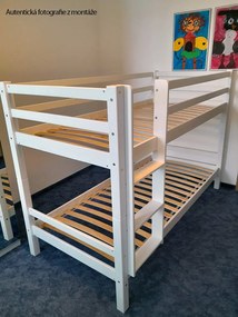 Detská poschodová posteľ BARČA 200x90 cm - biela