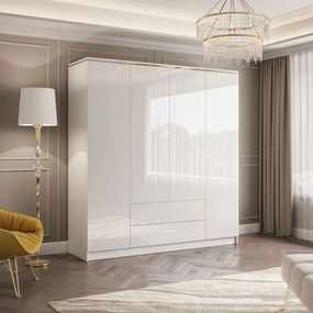 ŠATNÍKOVÁ SKRIŇA NESSIE BIELY LESK 4D2 PUSH