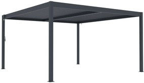 Hliníková bioklimatická pergola s lamelami BestBerg BBP-16G / 4 x 4 m / sivá