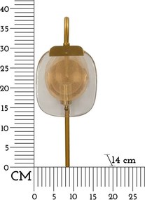 Sklenené nástenné svietidlo v zlatej farbe Softy – Mauro Ferretti