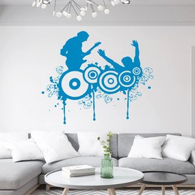 Veselá Stena Samolepka Koncert Farba: modrá, Veľkosť: 100 x 83 cm