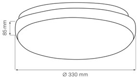 Stropné svietidlo BOGDAN 2xE27/20W/230V pr. 33 cm biela