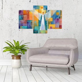 Obraz - Geometrický anjel (90x60 cm)