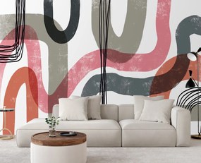 Gario Fototapeta Ružové línie Boho - Andrea Haase Materiál: Vliesová, Rozmery: 100 x 70 cm