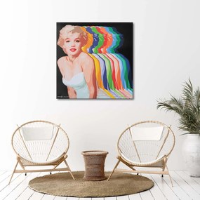 Gario Obraz na plátne Marilyn Monroe s farebnými tieňmi Rozmery: 40 x 40 cm