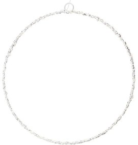 Svietiaca vianočná dekorácia Kruh, 30 cm, strieborná, LED teplá biela, na batérie