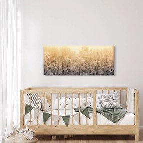 Obraz mrazivého lesa (120x50 cm)