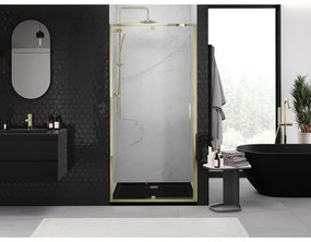 Mexen Exo, výklopné sprchové dvere 95 cm, číre sklo, zlatá, 819-095-000-50-00
