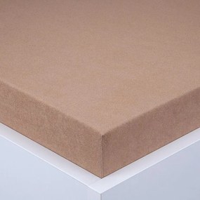 Napínacia plachta na posteľ froté EXCLUSIVE orechová 180 x 200 cm