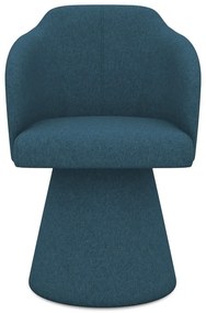 Modré čalúnené jedálenské kreslo Kanoa – Makamii