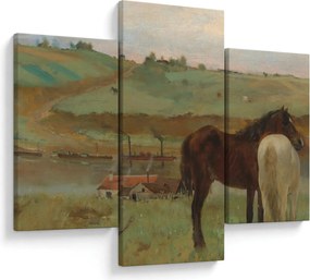 Obraz - Edgar Degas, Horses in a Meadow, reprodukcia (90x60 cm)